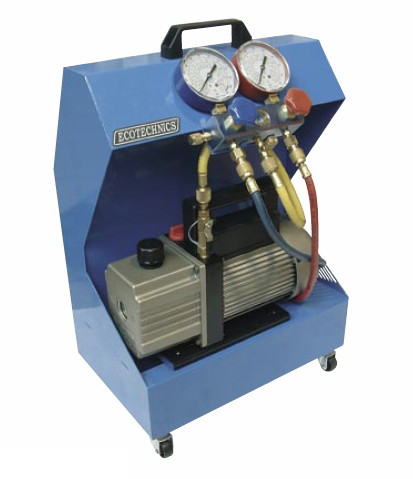 Ecotechnics vauum pump with gauge set.